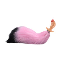 4.1in Fox Tail Wear Anchor Silicone Dildo Butt Plug For BDSM Role Sex Play