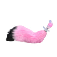 4.1in Fox Tail Wear Anchor Silicone Dildo Butt Plug For BDSM Role Sex Play