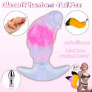4.1in Fox Tail Wear Anchor Silicone Dildo Butt Plug For BDSM Role Sex Play