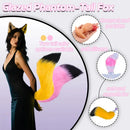 4.1in Fox Tail Wear Anchor Silicone Dildo Butt Plug For BDSM Role Sex Play