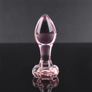4.1in Small BDSM Glass Flower Bottom Dildo For Women Men Sex Toy