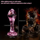 4.1in Small BDSM Glass Flower Bottom Dildo For Women Men Sex Toy