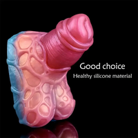 4.1in Unisex Small Monster Silicone Soft Dildo For Prostate Vaginal Massage