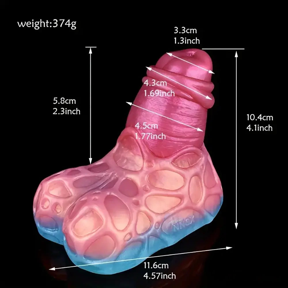 4.1in Unisex Small Monster Silicone Soft Dildo For Prostate Vaginal Massage