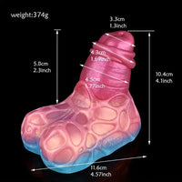 4.1in Unisex Small Monster Silicone Soft Dildo For Prostate Vaginal Massage