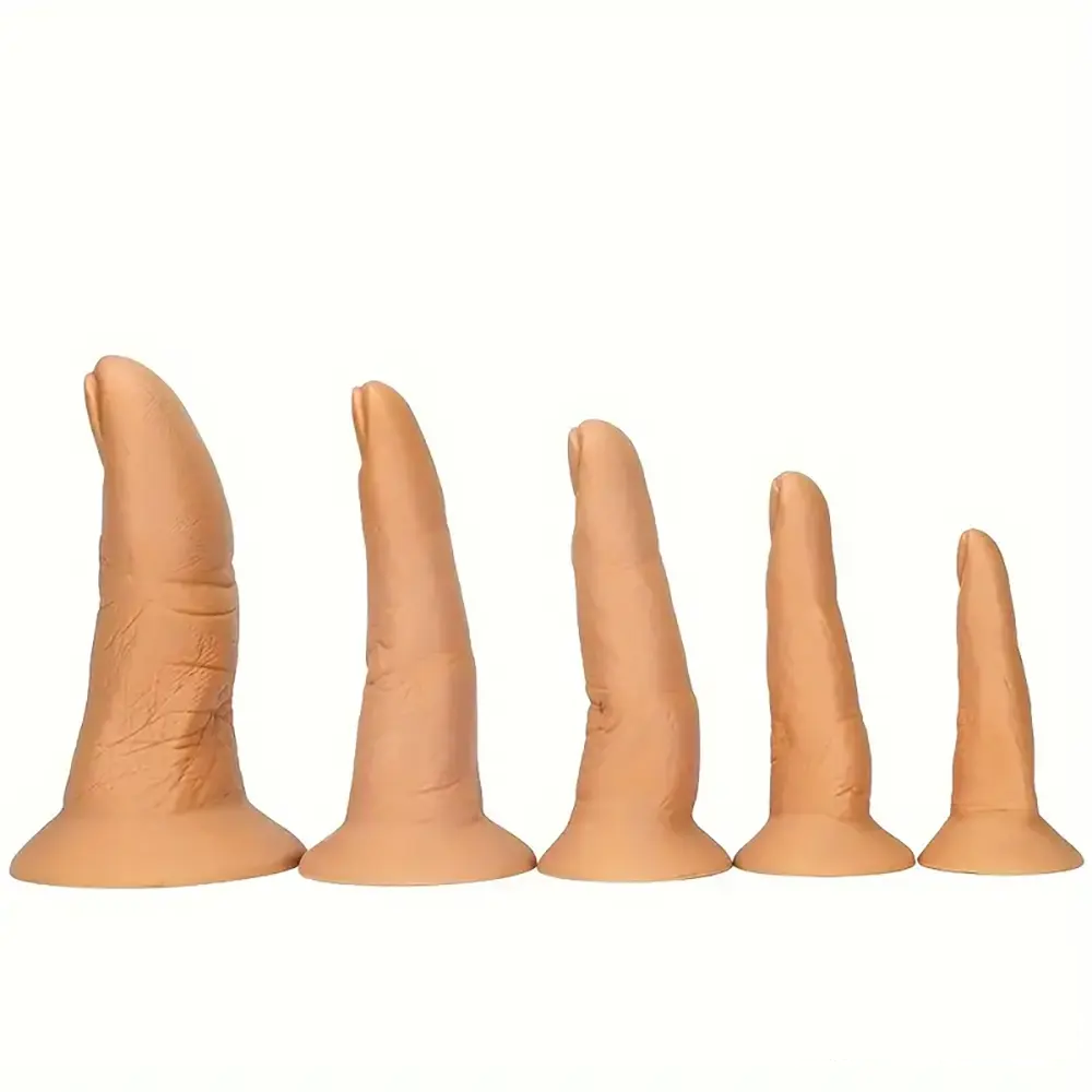 4.21in 5in 5.7in 6.3in 6.7in Five Thumbs Silicone Finger Dildo