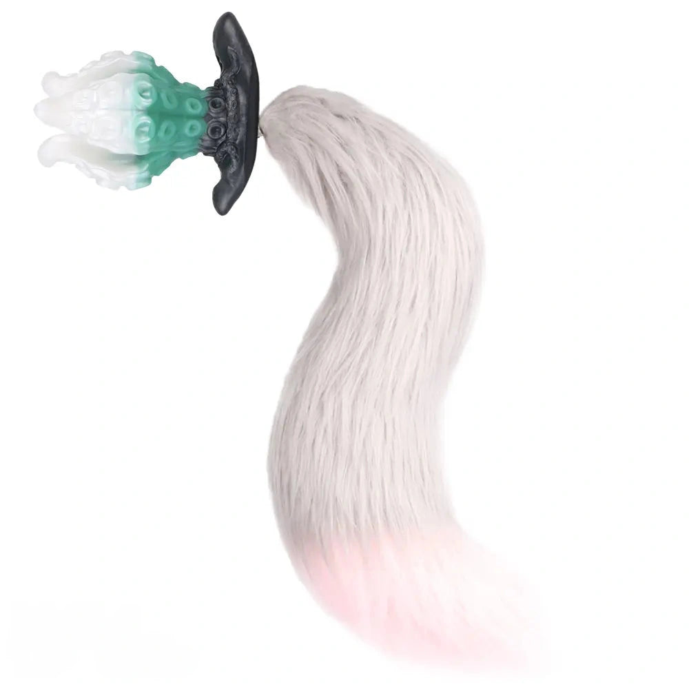 4.25in 5.15in 6.22in Fantasy Anchor Strap on Vibrating Mouth Gag Tentacle Dildo