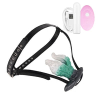 4.25in 5.15in 6.22in Fantasy Anchor Strap on Vibrating Mouth Gag Tentacle Dildo