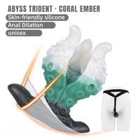 4.25in 5.15in 6.22in Fantasy Anchor Strap on Vibrating Mouth Gag Tentacle Dildo
