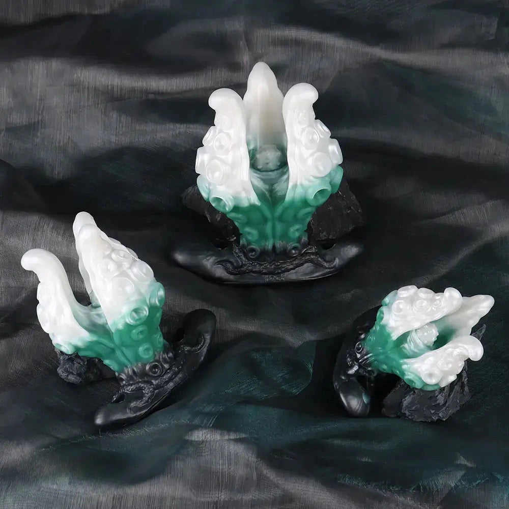 4.25in 5.15in 6.22in Fantasy Anchor Strap on Vibrating Mouth Gag Tentacle Dildo