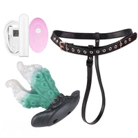 4.25in 5.15in 6.22in Fantasy Anchor Strap on Vibrating Mouth Gag Tentacle Dildo