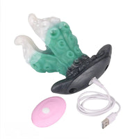 4.25in 5.15in 6.22in Fantasy Anchor Strap on Vibrating Mouth Gag Tentacle Dildo
