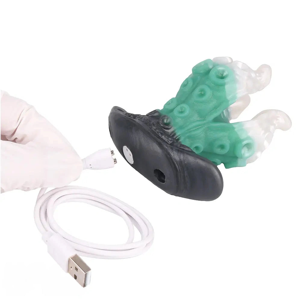 4.25in 5.15in 6.22in Fantasy Anchor Strap on Vibrating Mouth Gag Tentacle Dildo