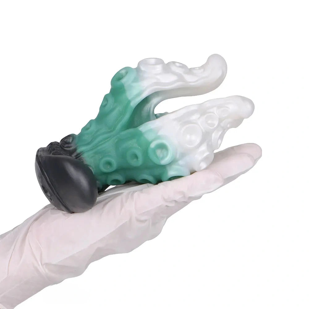 4.25in 5.15in 6.22in Fantasy Anchor Strap on Vibrating Mouth Gag Tentacle Dildo