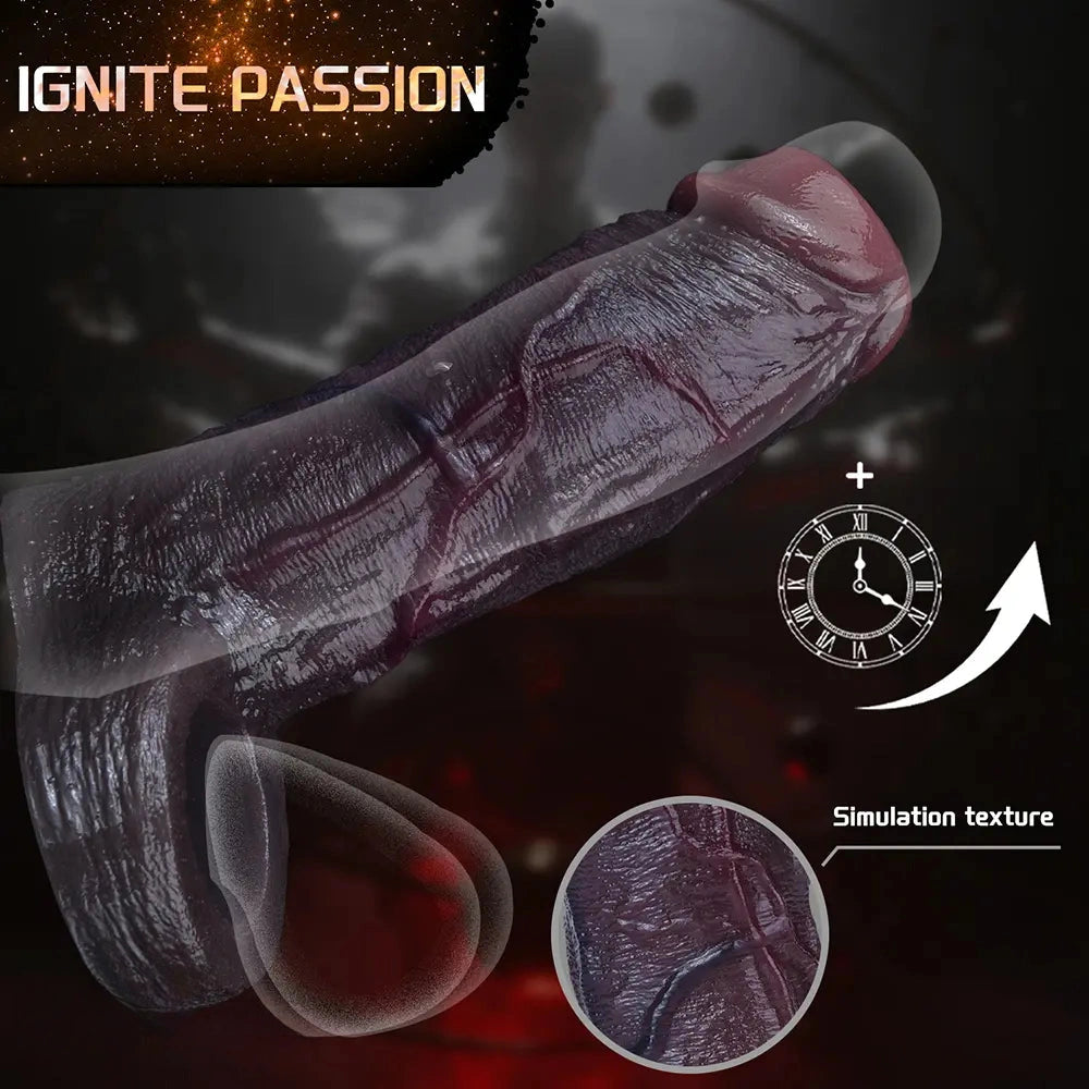 4.29in 4.96in 5.94in Soft Elastic Male Wearable Platinum Silicone Dildo Sleeve