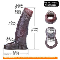 4.29in 4.96in 5.94in Soft Elastic Male Wearable Platinum Silicone Dildo Sleeve