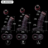 4.29in 4.96in 5.94in Soft Elastic Male Wearable Platinum Silicone Dildo Sleeve