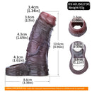 4.29in 4.96in 5.94in Soft Elastic Male Wearable Platinum Silicone Dildo Sleeve