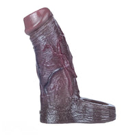 4.29in 4.96in 5.94in Soft Elastic Male Wearable Platinum Silicone Dildo Sleeve