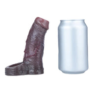 4.29in 4.96in 5.94in Soft Elastic Male Wearable Platinum Silicone Dildo Sleeve