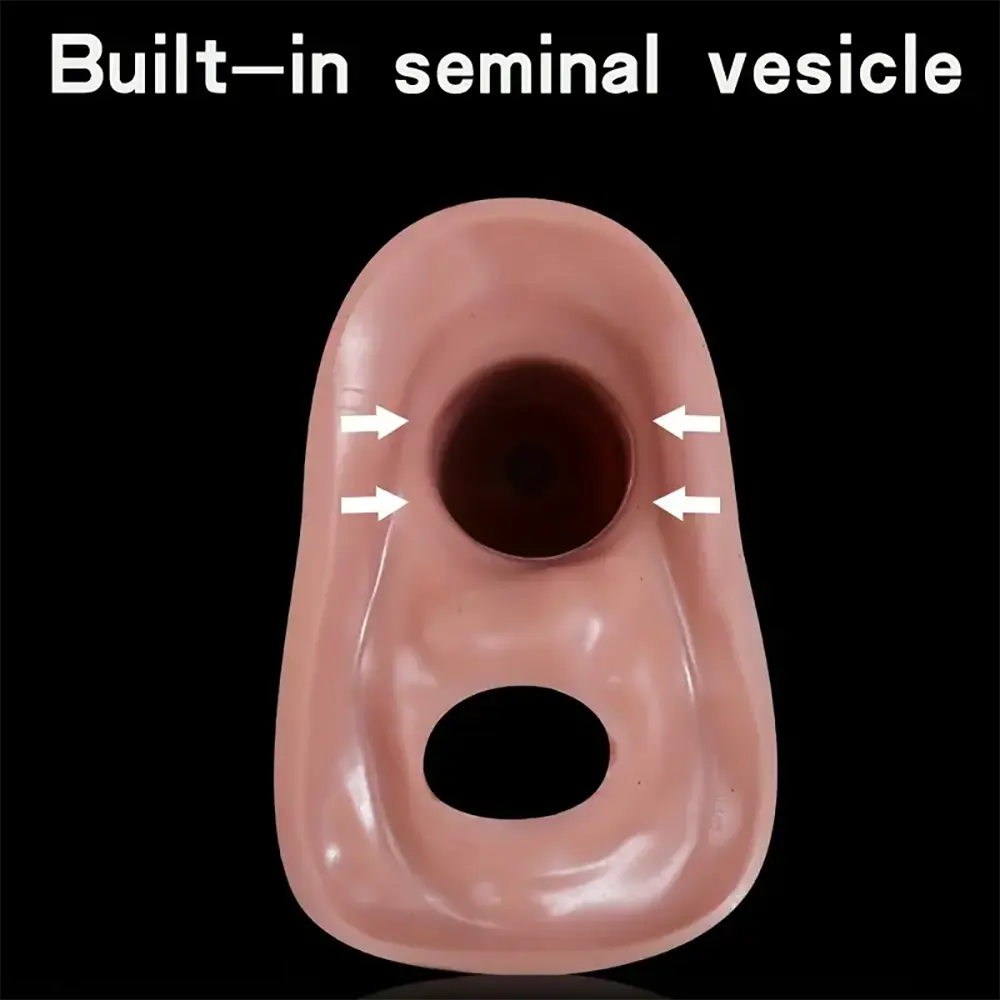 4.33in 5.31in 6.69in Soft Silicone Reusable Lifelike Cock Sleeve Dildo