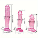 4.33in 5.71in 7.68in Crystal Clear Jelly Penis Transparent PVC Anal Mini Dildo