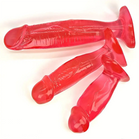 4.33in 5.71in 7.68in Crystal Clear Jelly Penis Transparent PVC Anal Mini Dildo