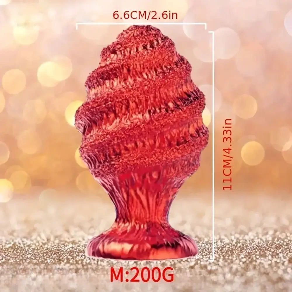 4.33in Alien Shaped Spiral Prostate Massager Silicone Soft Dildo