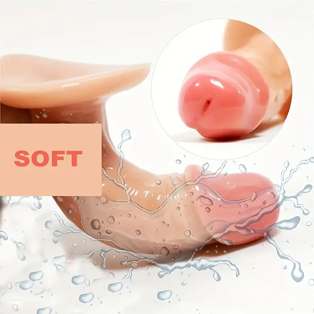 4.33in Mini Realistic Female Male Flesh Like Dildo With Suction Cup