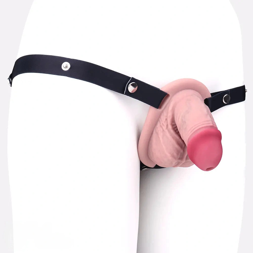 4.33in Real Hollow Chastity Cage Dildo Female Couples G-spot Insertor