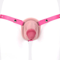 4.33in Real Hollow Chastity Cage Dildo Female Couples G-spot Insertor