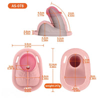 4.33in Real Hollow Chastity Cage Dildo Female Couples G-spot Insertor