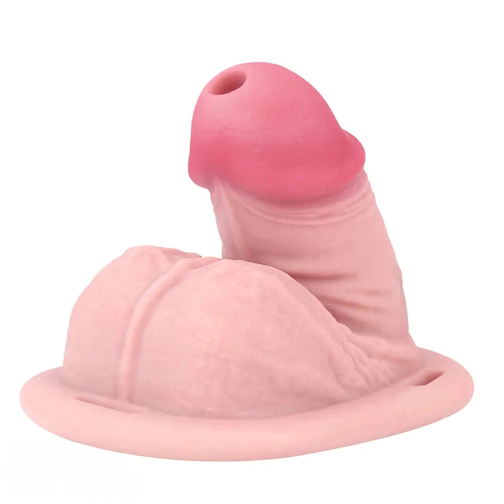 4.33in Real Hollow Chastity Cage Dildo Female Couples G-spot Insertor