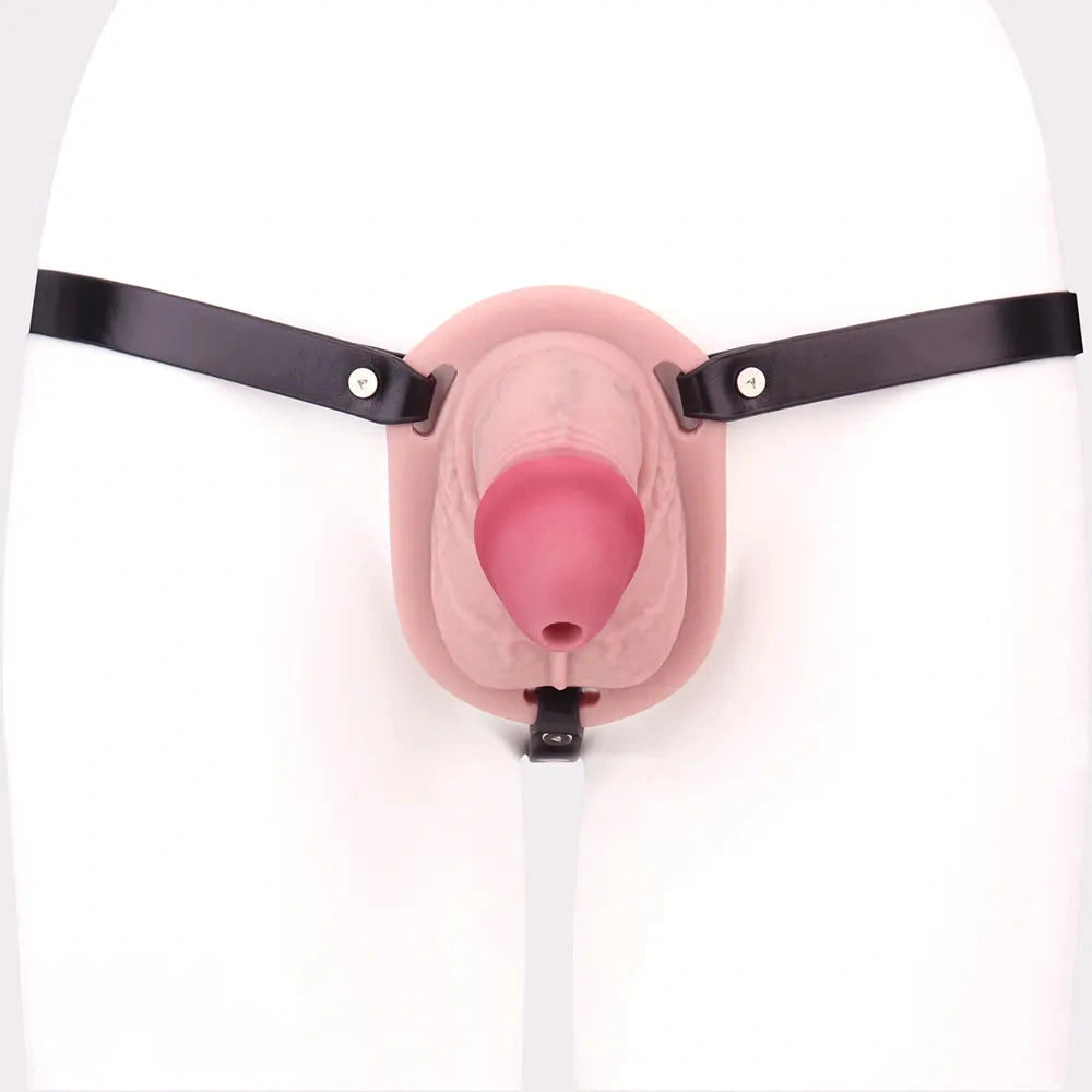 4.33in Real Hollow Chastity Cage Dildo Female Couples G-spot Insertor
