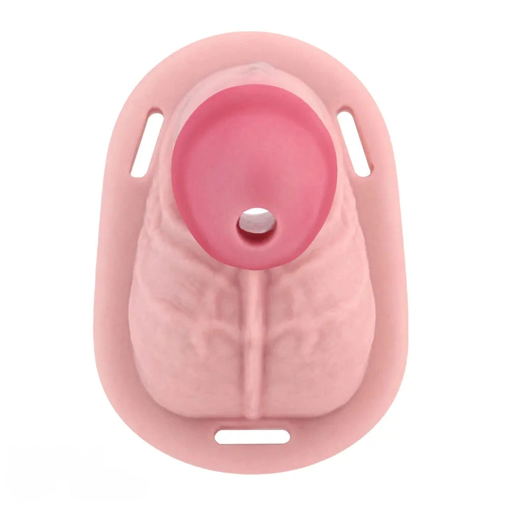 4.33in Real Hollow Chastity Cage Dildo Female Couples G-spot Insertor