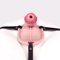 4.33in Real Hollow Chastity Cage Dildo Female Couples G-spot Insertor