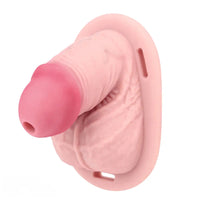 4.33in Real Hollow Chastity Cage Dildo Female Couples G-spot Insertor
