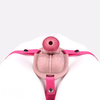 4.33in Real Hollow Chastity Cage Dildo Female Couples G-spot Insertor
