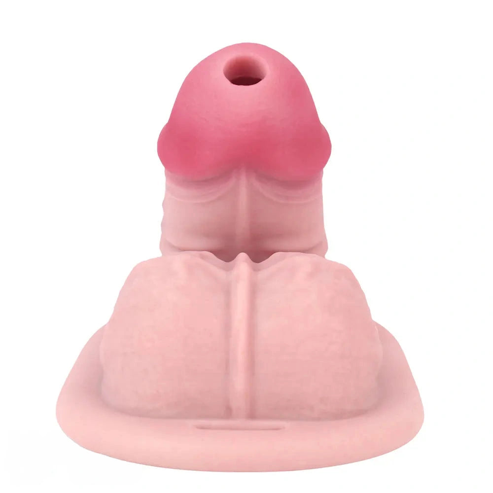 4.33in Real Hollow Chastity Cage Dildo Female Couples G-spot Insertor