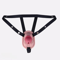 4.33in Real Hollow Chastity Cage Dildo Female Couples G-spot Insertor