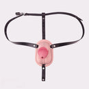 4.33in Real Hollow Chastity Cage Dildo Female Couples G-spot Insertor