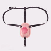 4.33in Real Hollow Chastity Cage Dildo Female Couples G-spot Insertor