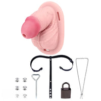 4.33in Real Hollow Chastity Cage Dildo Female Couples G-spot Insertor
