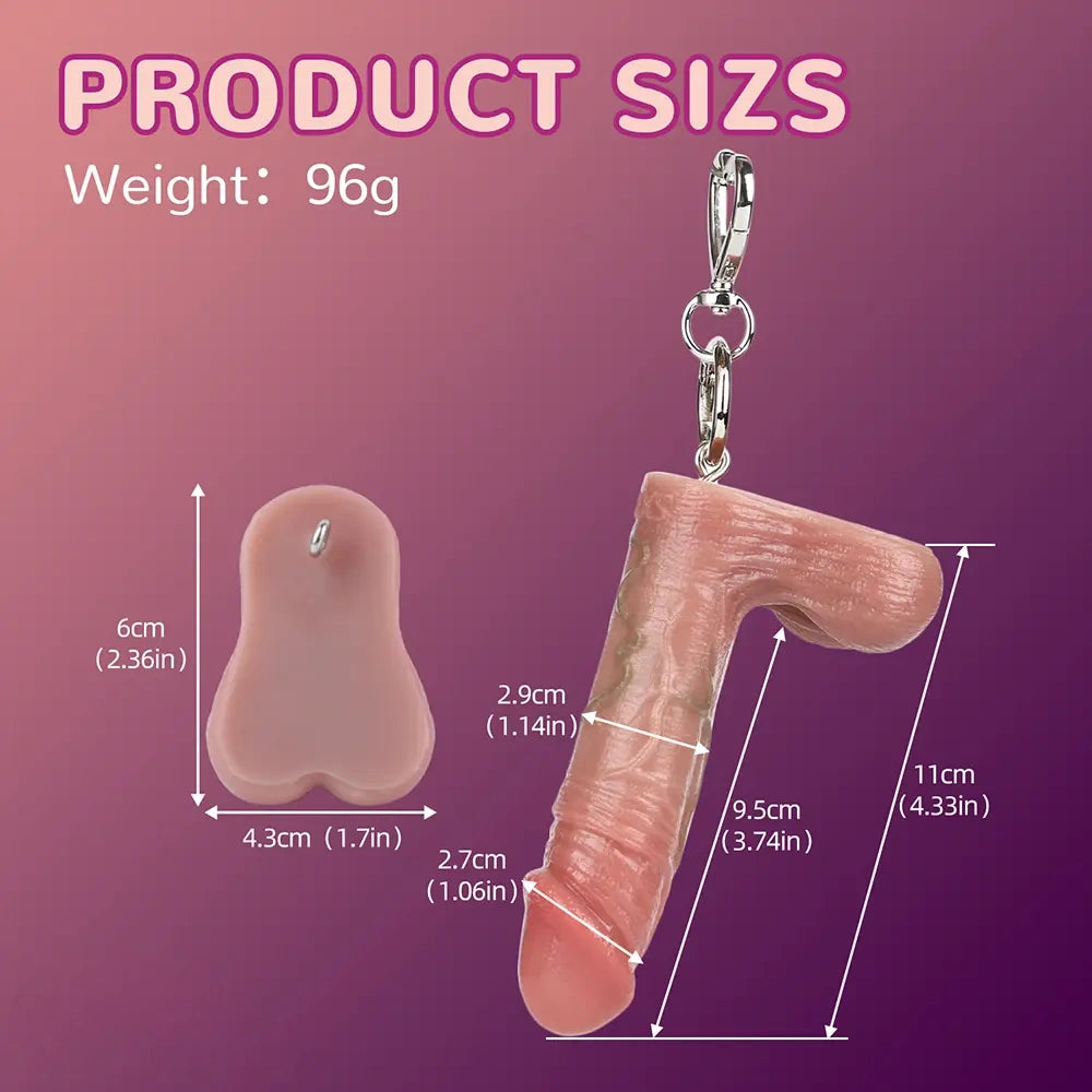 4.33in Silicone Soft Small Dildo Key Chain For Decoration Cock Sex Toy