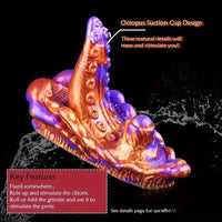 4.33in Small Octopus Tentacle Silicone Soft Dildo Penis Anal Expander