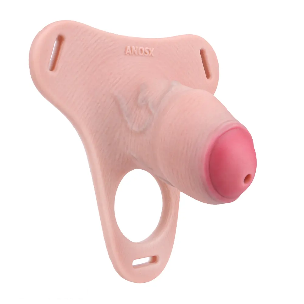 4.33in Strap on Chastity Dildo Wearable Realistic Cock Cage For Men