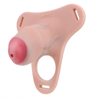 4.33in Strap on Chastity Dildo Wearable Realistic Cock Cage For Men