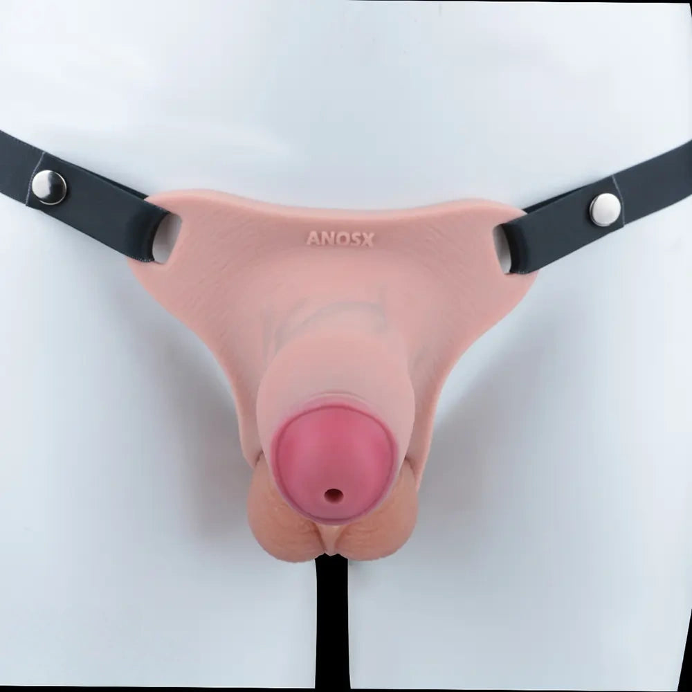 4.33in Strap on Chastity Dildo Wearable Realistic Cock Cage For Men