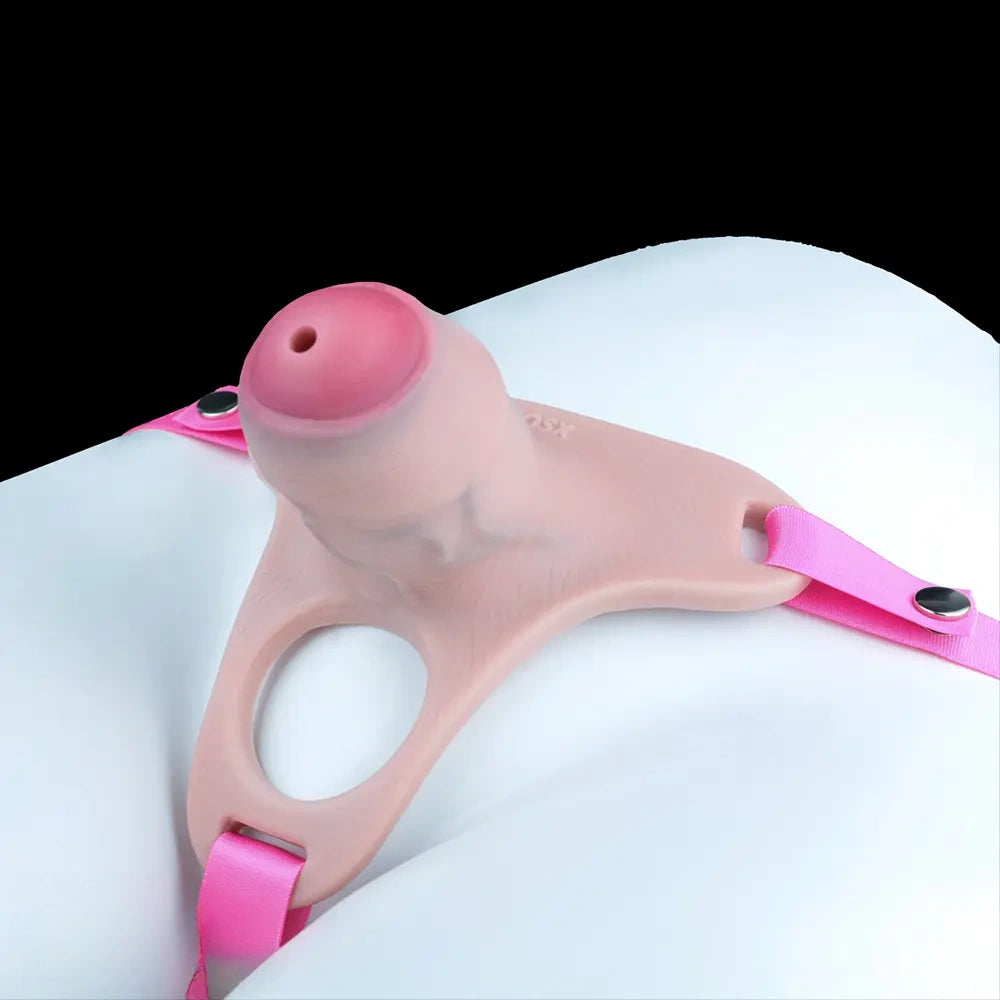 4.33in Strap on Chastity Dildo Wearable Realistic Cock Cage For Men