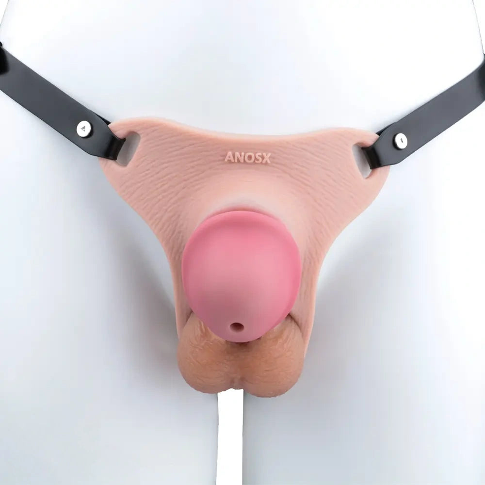 4.33in Strap on Chastity Dildo Wearable Realistic Cock Cage For Men Women